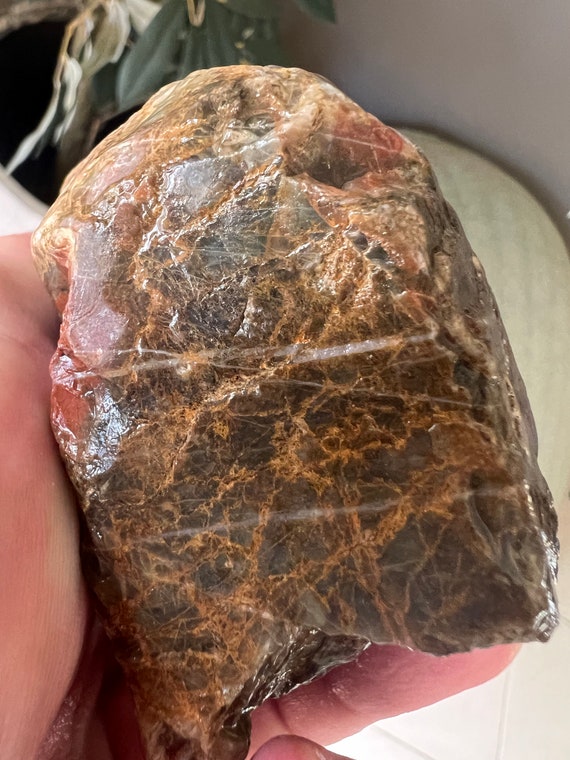 Australian Rough Green Jasper Brecciated Jasper Agate Veins Chunk