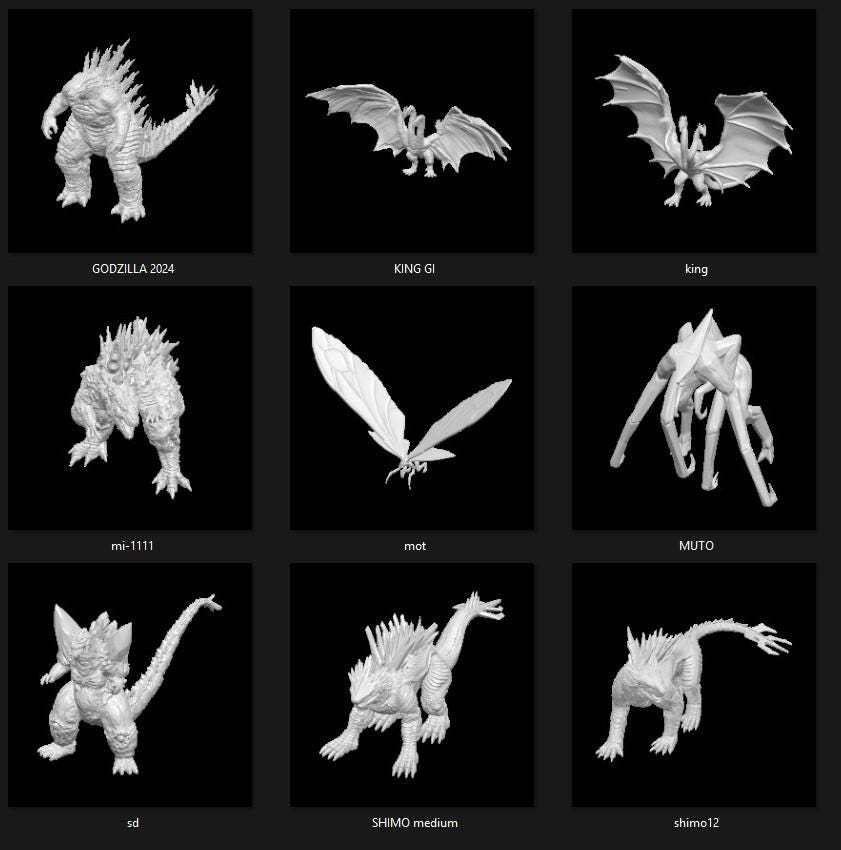 Godzilla STL 3dprint - Etsy
