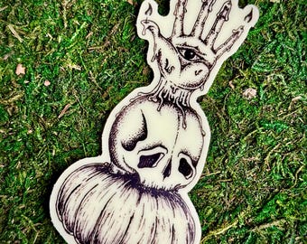 Hand of Glory | Glow in the Dark Sticker | Dark Magic | Gothic Art | Folklore | Halloween Sticker | Horror Sticker | Witchy Gifts