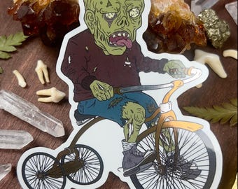 Zombie Sticker | Mirror Effect | Glossy Vinyl Sticker | Waterproof