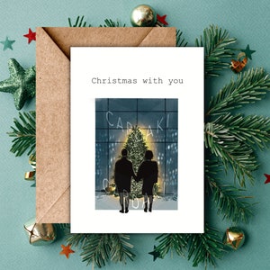 Carte de Noël grecque ou anglaise pour couple