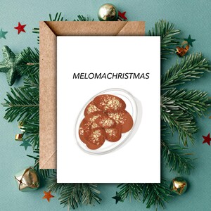 Carte de Noël grecque - Melomakarona