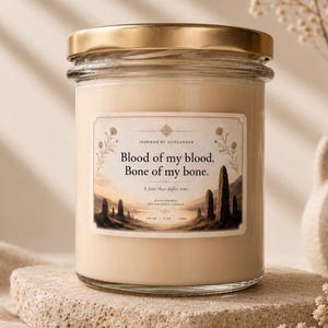Outlander Kaars | Sassenach Premium Kokos Soja Kaars | Cadeau van Claire en Jaimie Fraser | voor haar, voor Outlander-fan | Bloed van mijn bloed
