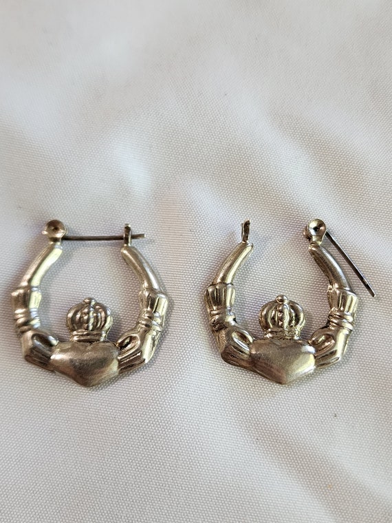 Vintage Irish Claddagh Earrings