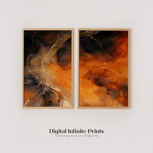 Mystic Rhythm: Abstract Wall Hangings, Modern Wall Accents | Digital Download | Printable Wall Art | GALLERY4