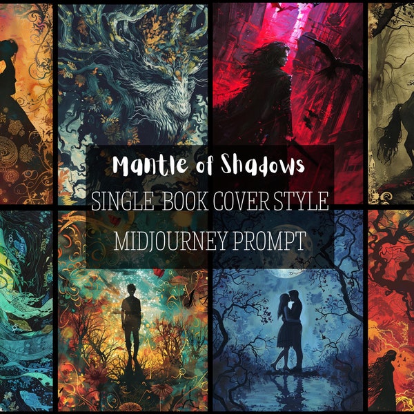 Mantle of Shadows - Book Cover STYLE Midjourney Prompt