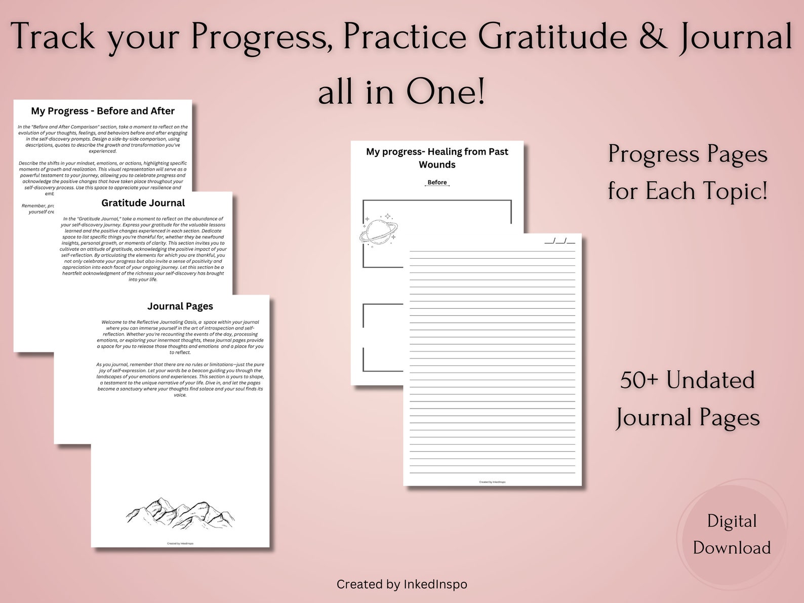 Shadow Work Journal, 100 Pages, 50 Shadow Work Journal Prompts ...