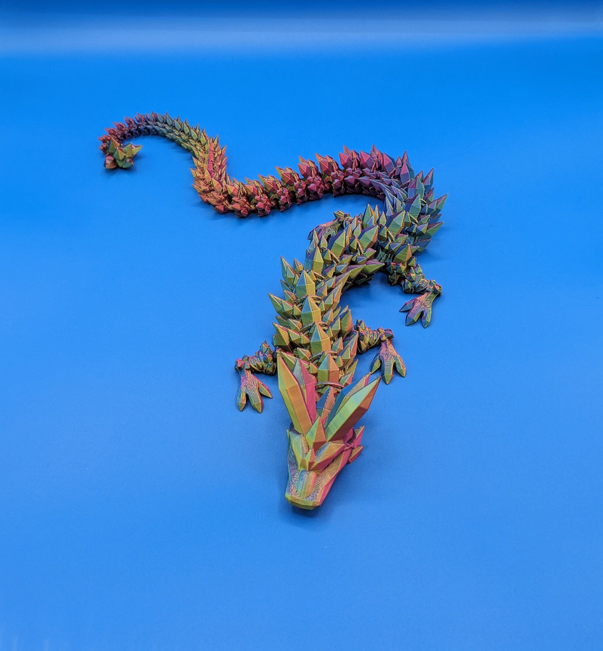 Articulated Crystal Dragon 3D Printed - Etsy