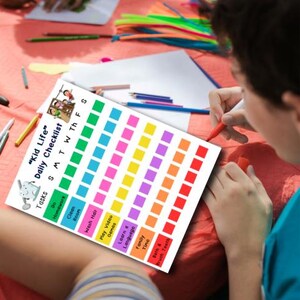 Printable/Digital Kid Life Daily Checklist