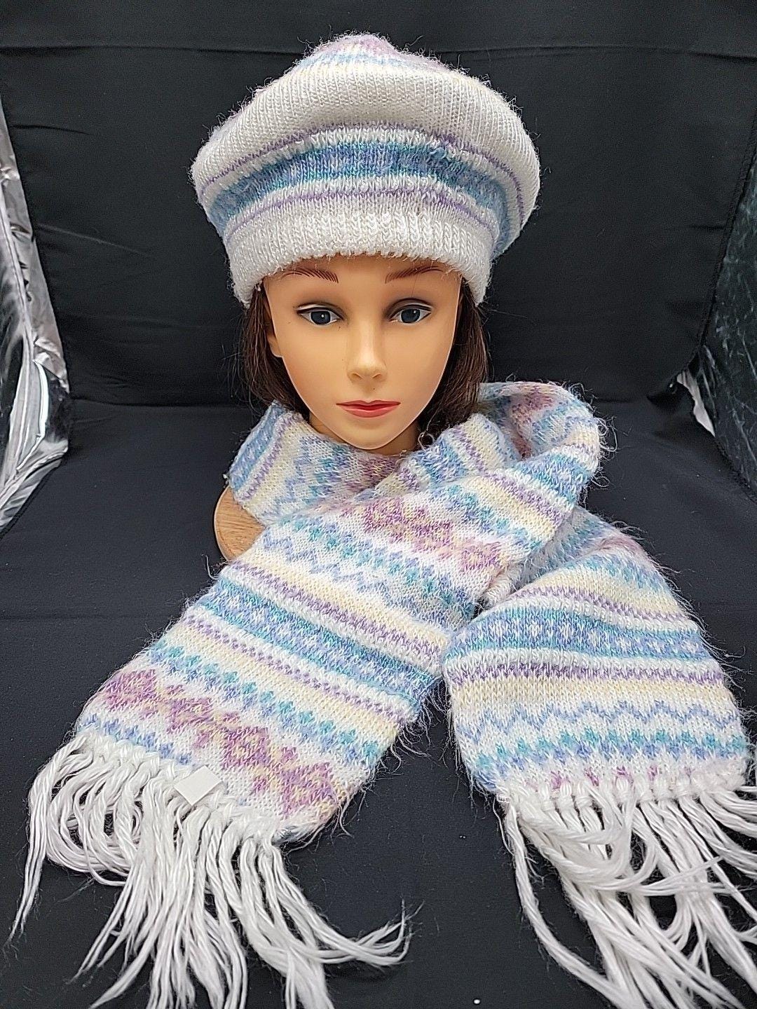 80s Aris Pastel Knit Hat Aris Knit Hat - Etsy main image 4