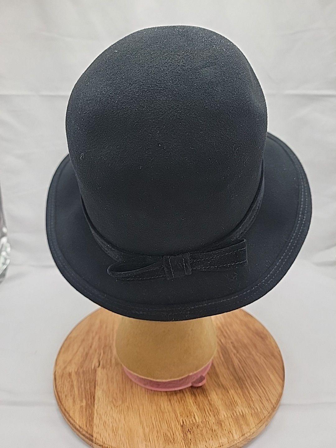 Mr. John NY Paris Hat 40s Vintage Gray Silver Detail Bowler Wool Felt Size 6 7/8 Vintage Mr. John Classic 100% Wool New York & Paris Hat - Etsy main image 2