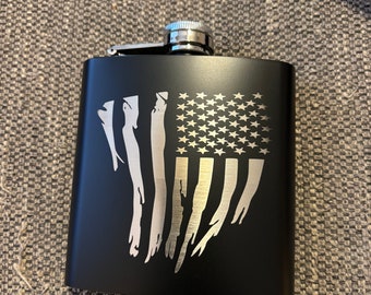 6oz Laser Engraved Hip Flask