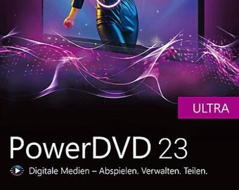 CyberLink Power DVD Ultra 23 Power DVD 23 Für Windows 7/8/10/11 Sofort-Download