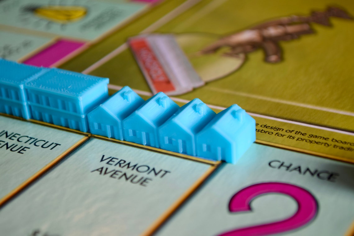 Monopoly House and Hotel Game Pieces - Etsy