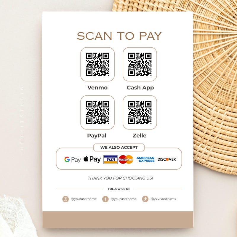 Payment Method Sign - Etsy
