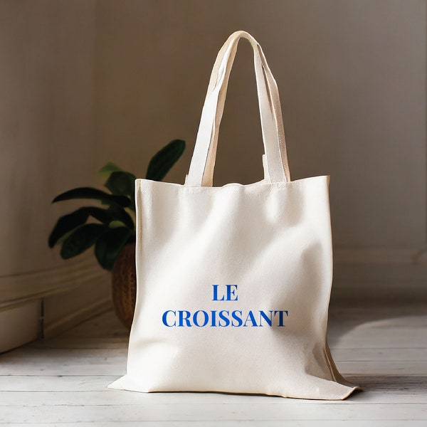 Croissant Einkaufstasche Umweltfreundliche französische Tasche Croissant Geschenktasche Croissant Addict Frankreich Einkaufstasche Geschenk für französische Bäckerei Croissant Liebhaber Geschenk