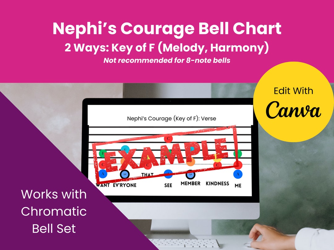 Nephi's Courage Bell Chart | Primary Singing Time | Merry Bells Hand ...