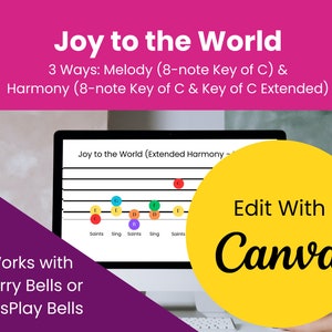 Joy to the World Bell Chart | Primary Singing Time | Merry Bells Hand Bell Chart | Kidsplay Handbell Chart | Fun Primary Ideas | LDS