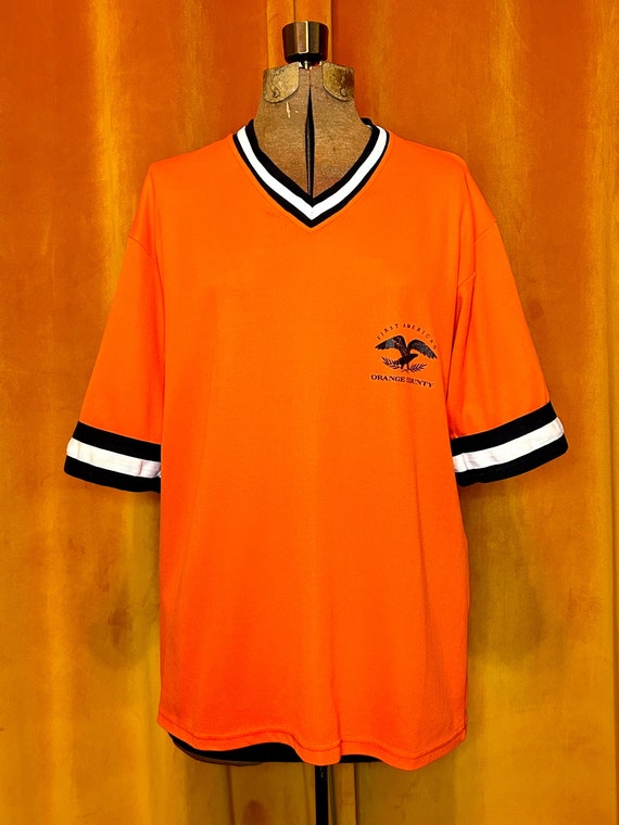 Vintage 70s Orange White and Black Jersey by Spanj
