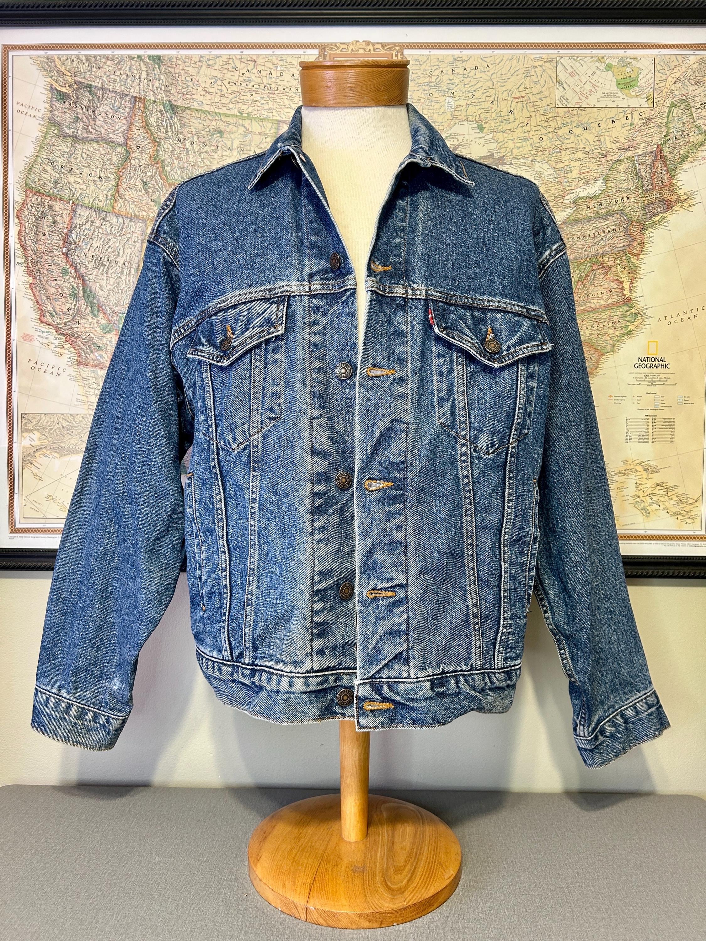 90s〜 Levi's 70507 zip-up cotton jacket Vintage 90s Levi's Trucker Jacket 70507 Indigo Blue L Made