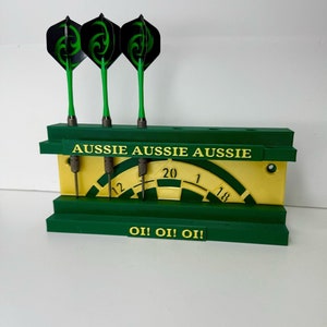 Wall Mountable / Upright -  Dart Stand - Holds 4 Sets! Customisable Text!