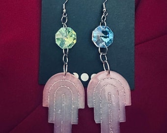 Art Deco UV Reactive Earrings