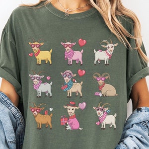 Funny Goat Lover Comfort Colors® Shirt, Goat Mom Shirt, Goat Dad Gift, Valentine&#39;s Day Gift, Cute Goat Farm Animals Shirt, Goat Lover Gift