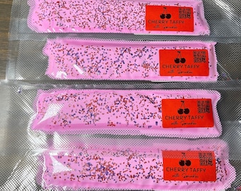 Cherry Taffy with Sprinkles 4 pack