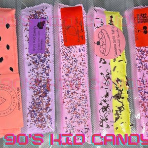 Taffy Tour | 90s Candy Gift – Nostalgic Taffy Variety Pack | Watermelon, Grape, Cherry, Strawberry, Banana Split | Retro Candy Sampler