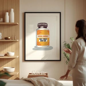 Konsttryck med goda energipiller: Motiverande apoteksdekor (digital nedladdning) Scentest-affisch bild 5