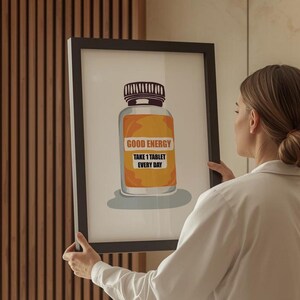 Konsttryck med goda energipiller: Motiverande apoteksdekor (digital nedladdning) Scentest-affisch bild 3