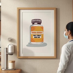 Konsttryck med goda energipiller: Motiverande apoteksdekor (digital nedladdning) Scentest-affisch bild 8