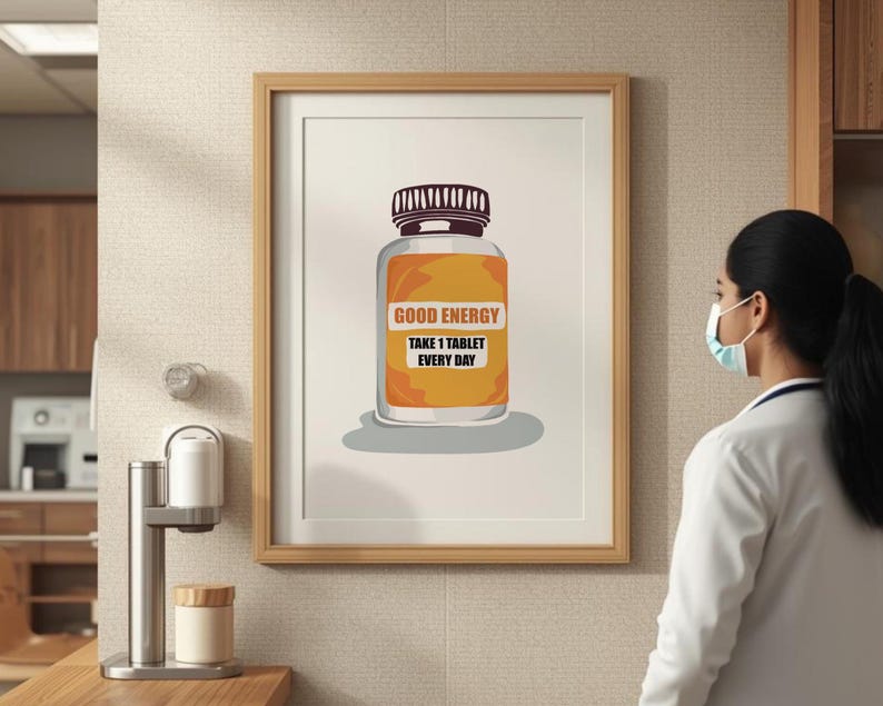 Konsttryck med goda energipiller: Motiverande apoteksdekor (digital nedladdning) Scentest-affisch bild 8