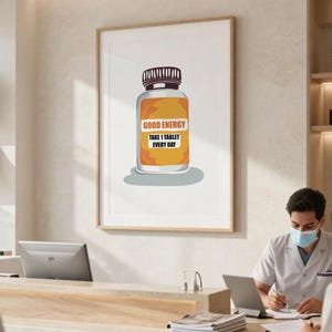 Konsttryck med goda energipiller: Motiverande apoteksdekor (digital nedladdning) Scentest-affisch bild 6