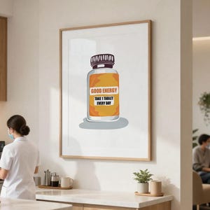 Konsttryck med goda energipiller: Motiverande apoteksdekor (digital nedladdning) Scentest-affisch bild 7