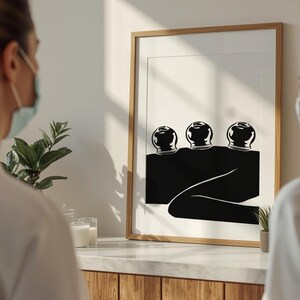 Konsttryck med koppningsterapi, akupunkturposter (digital nedladdning) bild 8