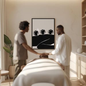 Konsttryck med koppningsterapi, akupunkturposter (digital nedladdning) bild 10