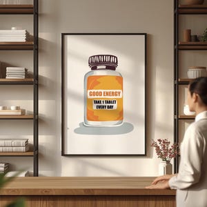 Konsttryck med goda energipiller: Motiverande apoteksdekor (digital nedladdning) Scentest-affisch bild 9
