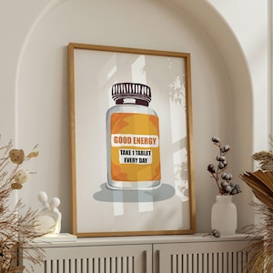 Konsttryck med goda energipiller: Motiverande apoteksdekor (digital nedladdning) Scentest-affisch bild 12