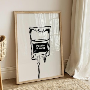 Positive Thinking IV Bag Art Print: Scientist Office Decor (Digital Download)