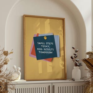 Motivational Quote Art Print: Small Steps, Big Results (Digital Download)