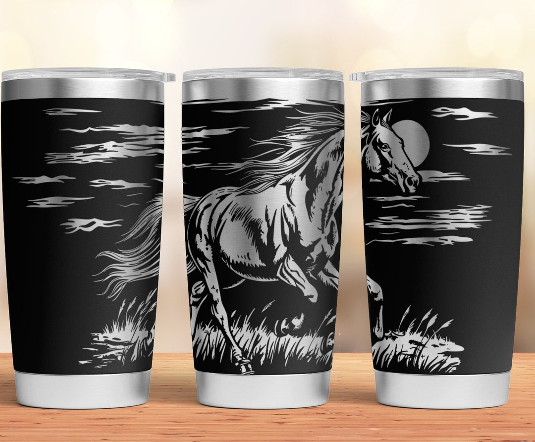 Horse Tumbler Laser SVG, Engraved Tumbler, 20oz Tumbler Full Wrap for ...
