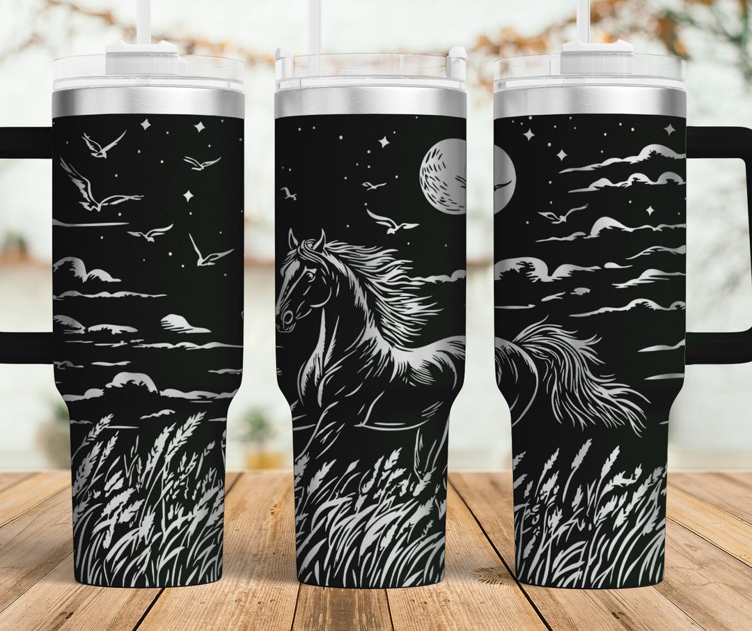 Horse Tumbler Laser SVG, Engraved Tumbler, 40oz Tumbler Full Wrap for ...