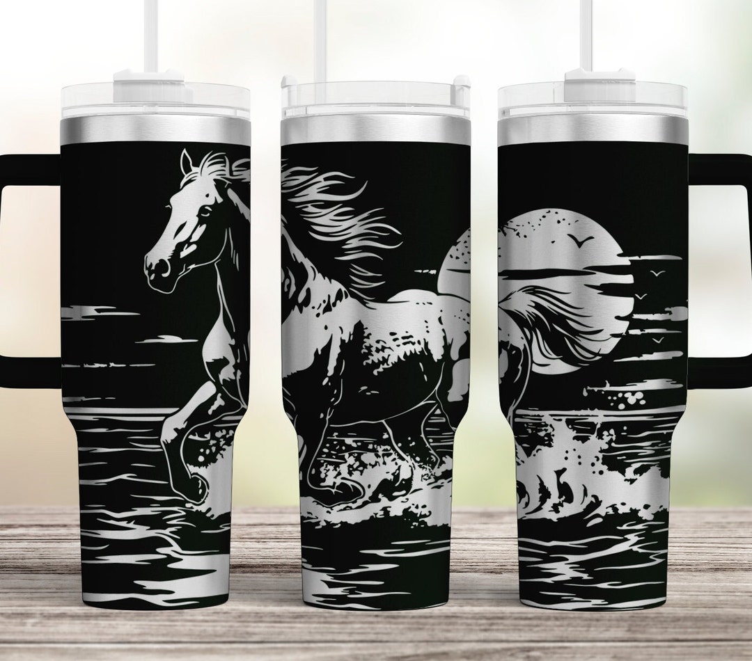 Horse Tumbler Laser SVG, Engraved Tumbler, 40oz Tumbler Full Wrap for ...