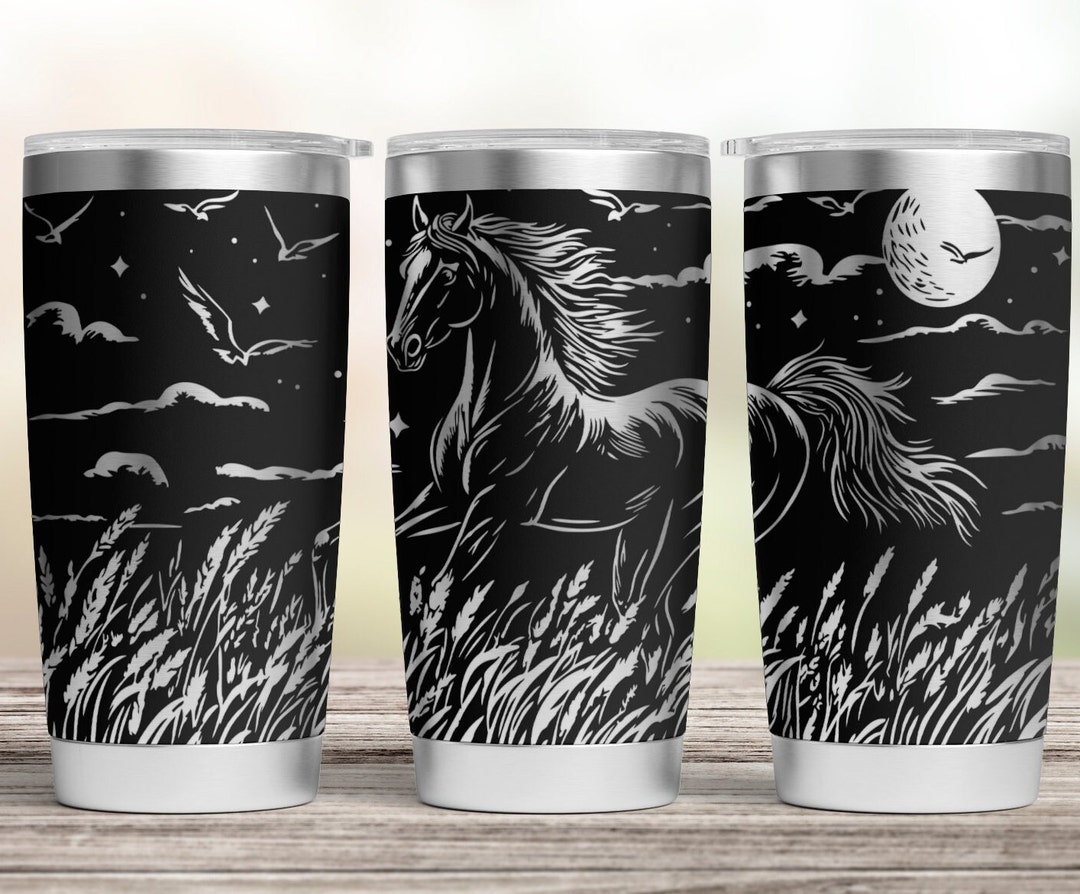 Horse Tumbler Laser SVG, Engraved Tumbler, 20oz Tumbler Full Wrap for ...