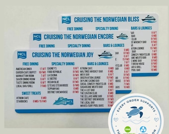 Norwegian Cruise Ship Deck Guide™ - Cruise Wayfinder Card - NCL Wayfinder Cards - Norwegian Cruise Lines