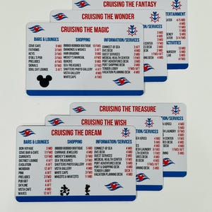 Disney Cruise Ship Deck Guide™ - Disney Cruise Wayfinder Cards - Magic/Wonder/Fantasy/Dream/Wish/Treasure - Disney Cruise Fish Extender Gift