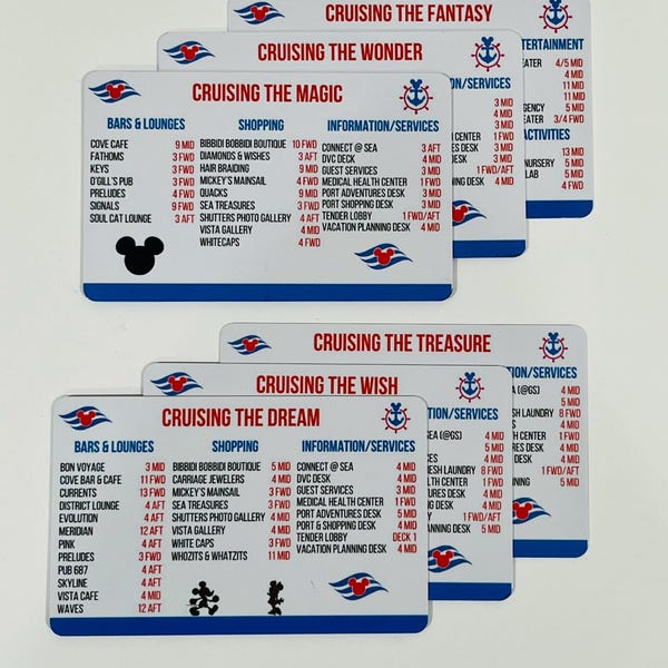 Deck Guide™ - Bateau de croisière Disney - Cartes Wayfinder Disney Cruise - Cadeau magique/Merveille/Fantaisie/Rêve/Souhait/Trésor Disney Cruise Fish Extender