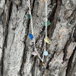 crystal chip necklace
