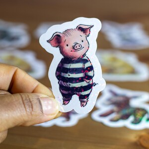 Porcelet, AA Sticker inspiré de Milne, vinyle ou papier mignon et résistant pour ordinateurs portables, agendas, etc.